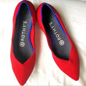 Rothy's The Point Flats Chili Red Size 6